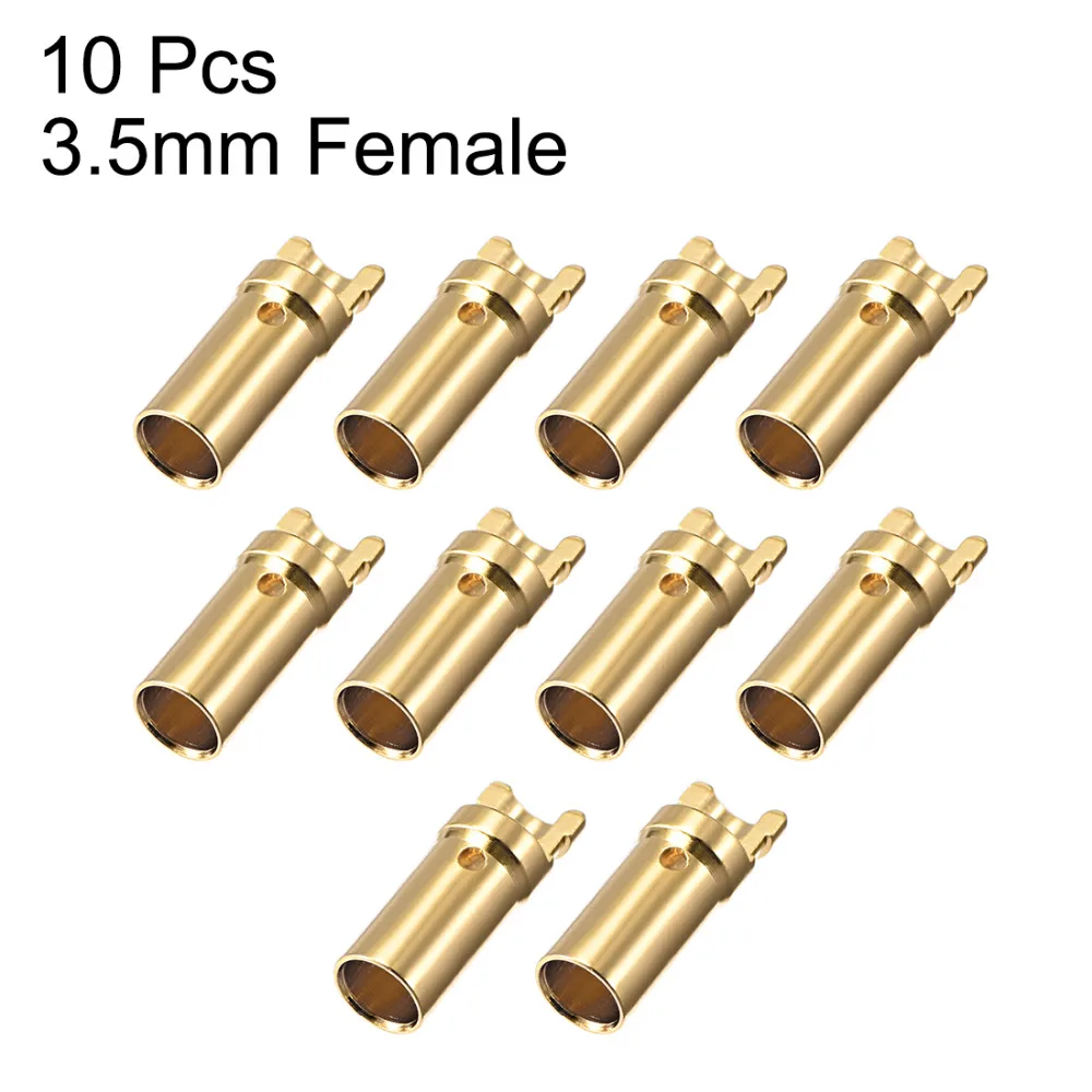 Uxcell 5pairs 3.5mm Male Female Bullets Connector Gold Plated Banana Plugs for RC Battery ESC Motor Applied for Model Line
Uxcell 5pairs 3.5mm Male Female Bullets Connector Gold Plated Banana Plugs for RC Battery ESC Motor Applied for Model Line