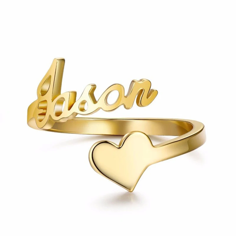 Personalized Love Heart Name Ring Letter Anillos Jewelry Custom Couple Ring Rose Gold Silver Stainless Steel BFF Rings For Women
Personalized Love Heart Name Ring Letter Anillos Jewelry Custom Couple Ring Rose Gold Silver Stainless Steel BFF Rings For Women