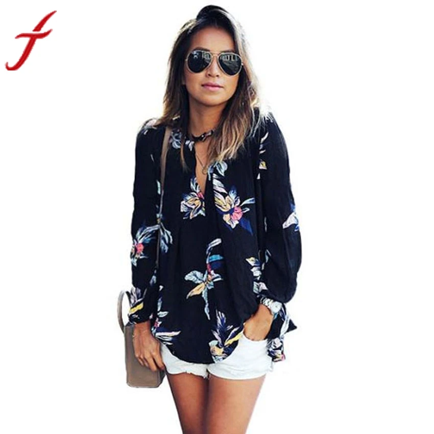 Feitong Women Chiffon Blouse 2019 Fashion Floral Printing Loose Long Sleeve Summer Tops V-Neck Lady Wamon Clothes blusa feminina
Feitong Women Chiffon Blouse 2019 Fashion Floral Printing Loose Long Sleeve Summer Tops V-Neck Lady Wamon Clothes blusa feminina