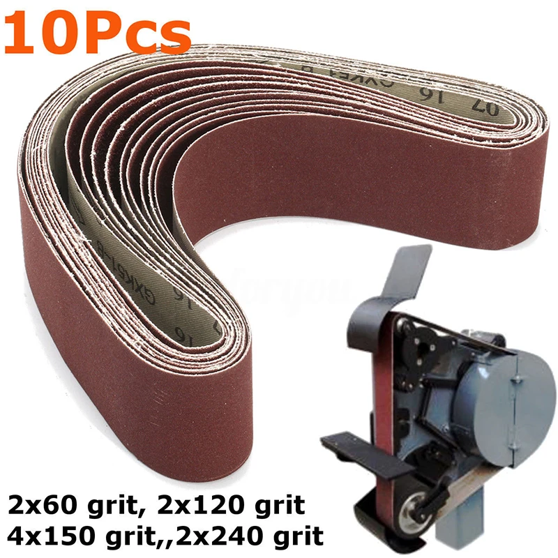 10pcs Abrasive Sanding Belts 60/120/150/240 Grit 50*686mm for Electric Belt Sanders Bench Grinder Mayitr Grinding Polishing Tool
10pcs Abrasive Sanding Belts 60/120/150/240 Grit 50*686mm for Electric Belt Sanders Bench Grinder Mayitr Grinding Polishing Tool
