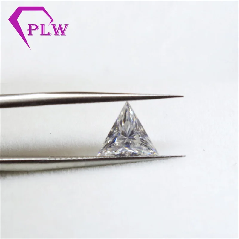 

Whole sale 1.2 ct 7 mm D color test positive triangle moissanite gem stone for bracelet ring earring from Provence jewelry