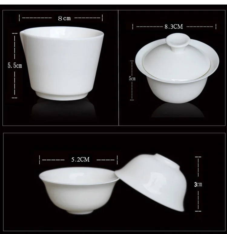 Набор из 11 предметов китайская портативная фотография фарфоровый сервис чайные