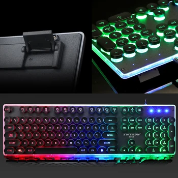 Powstro Waterproof Game Keyboard USB Wired Mechanical Ergonomic Backlight Gaming Keyboard Cool And Fantastic For PC Gamer
Powstro Waterproof Game Keyboard USB Wired Mechanical Ergonomic Backlight Gaming Keyboard Cool And Fantastic For PC Gamer