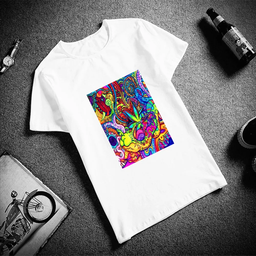 Fashion Short Sleeve T Shirt Psychedelic Totem Printed 100% Cotton Top Tees Women O Neck T-Shirt Unisex Couple TShirt
Fashion Short Sleeve T Shirt Psychedelic Totem Printed 100% Cotton Top Tees Women O Neck T-Shirt Unisex Couple TShirt