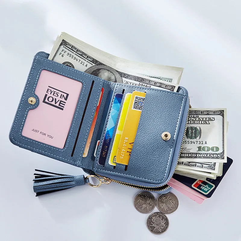 Fashion Wallet Women Tassel Mini Multi-Cards Small Women Short PU Leather Women Wallets Mini Zipper Purses Female Clutch
Fashion Wallet Women Tassel Mini Multi-Cards Small Women Short PU Leather Women Wallets Mini Zipper Purses Female Clutch