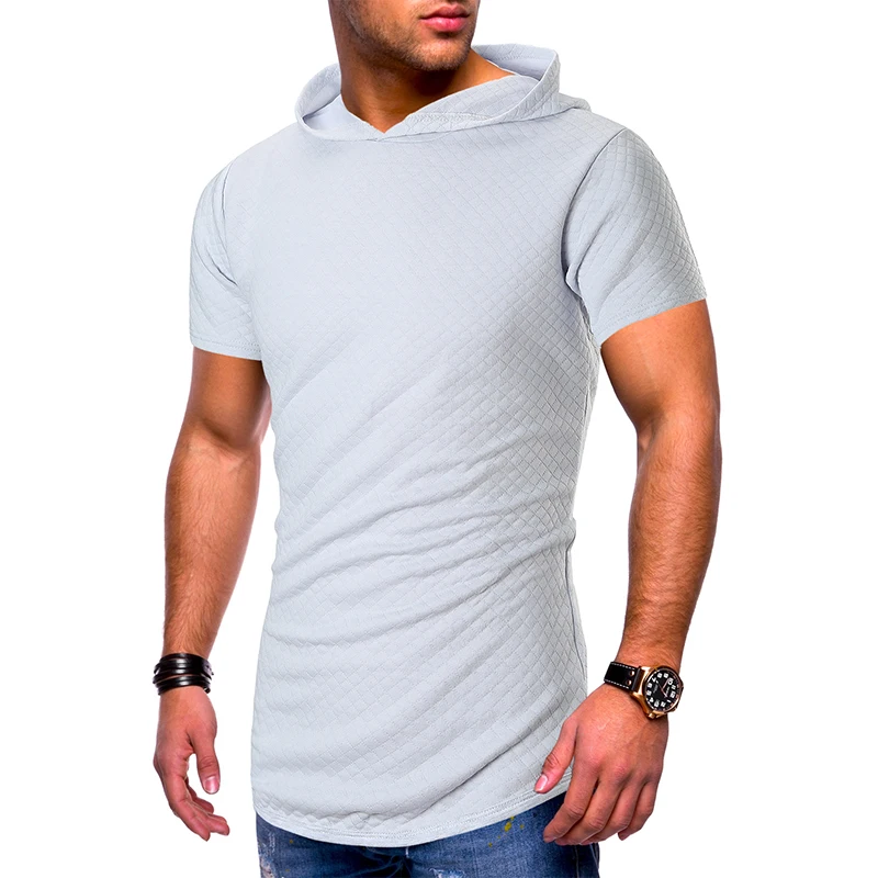 2019 Men Tshirt Summer Casual Hooded Tees Hot Sale Short Sleeve T-Shirt Homme Slim Fit Elastic Brand Clothing Male T shirt
2019 Men Tshirt Summer Casual Hooded Tees Hot Sale Short Sleeve T-Shirt Homme Slim Fit Elastic Brand Clothing Male T shirt