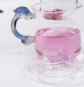 Free shipping purple dragon handle glass teacup, tea cup with infuser
Free shipping purple dragon handle glass teacup, tea cup with infuser