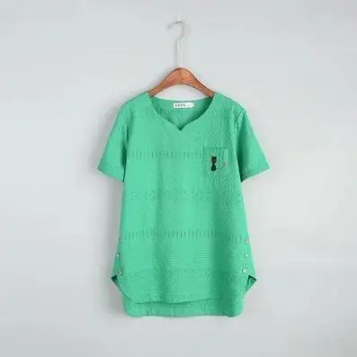 Blusas Summer tops for Women 2019 short sleeve plus size T-shirts mujer embroidered white black pullover cotton loose shirts 4XL
Blusas Summer tops for Women 2019 short sleeve plus size T-shirts mujer embroidered white black pullover cotton loose shirts 4XL