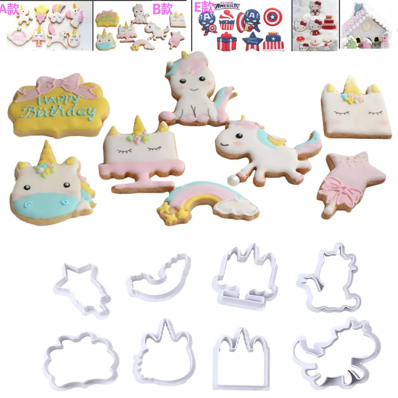 8pcs/set Innovative Unicorn Cookie Cutter DIY Fondant Chocolate Cake Embossing Stencil Mold Biscuit Mold Baking Tool
8pcs/set Innovative Unicorn Cookie Cutter DIY Fondant Chocolate Cake Embossing Stencil Mold Biscuit Mold Baking Tool