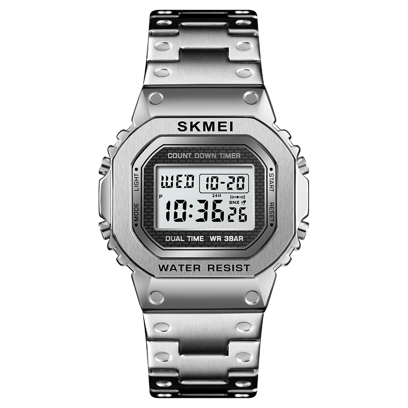 SKMEI Sports Watches Mens G Shock Fashion LED Digital Wristwatches Waterproof Watch Chronograph Stainless Steel Male Clock 1456
SKMEI Sports Watches Mens G Shock Fashion LED Digital Wristwatches Waterproof Watch Chronograph Stainless Steel Male Clock 1456