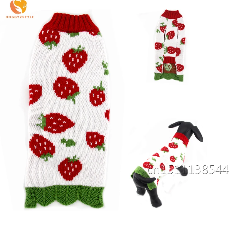 Strawberry Pattern Dog Sweater Autumn Winter Warm Pet Clothes Puppy Cat Coat Pets Supplies For Small Dogs Chihuahua DOGGYZSTYLE
Strawberry Pattern Dog Sweater Autumn Winter Warm Pet Clothes Puppy Cat Coat Pets Supplies For Small Dogs Chihuahua DOGGYZSTYLE