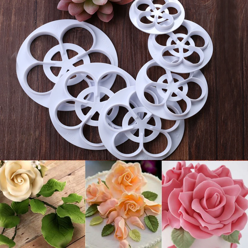 6pcs/lot Fondant Cake Decorating Tools Sugarcraft Rose Flower Cookie Cutter Confectionery Kitchen Bakeware
6pcs/lot Fondant Cake Decorating Tools Sugarcraft Rose Flower Cookie Cutter Confectionery Kitchen Bakeware