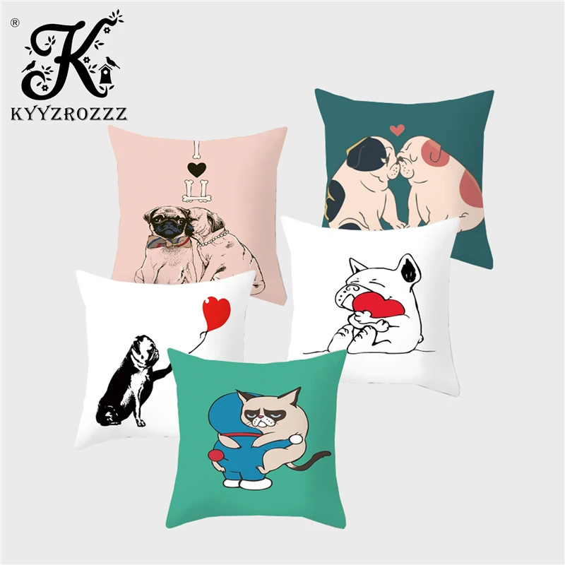 Bad Dog Animal Cushion Covers Pug Hedgehog Fox Love Printed Polyester Peach Home Car Sofa Chair Decorative Pillow Case 45 * 45cm
Bad Dog Animal Cushion Covers Pug Hedgehog Fox Love Printed Polyester Peach Home Car Sofa Chair Decorative Pillow Case 45 * 45cm