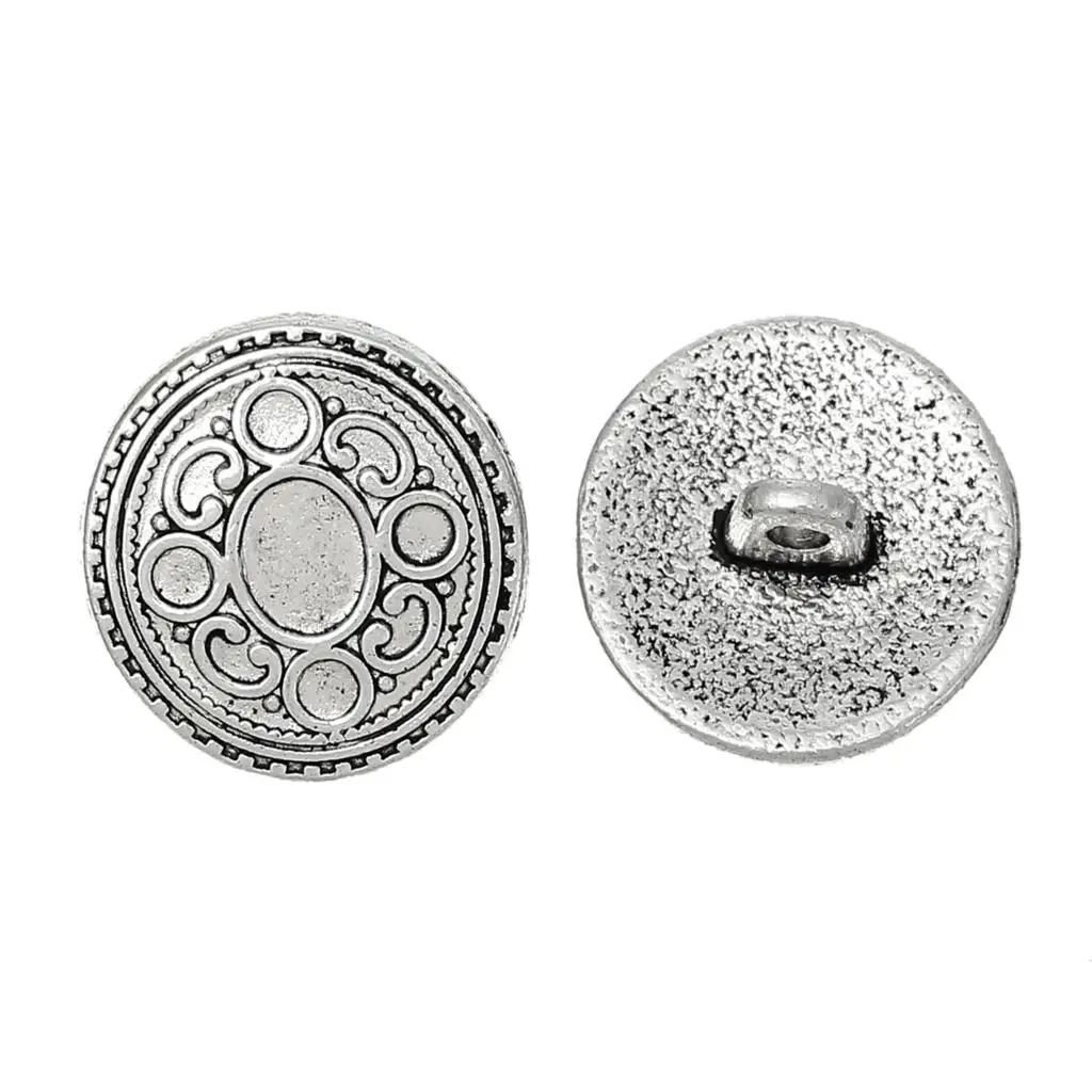 DoreenBeads Shank Metal Button Round Antique Silver Single Hole Circle Pattern 17mm x 16.5mm( 5/8" x 5/8"),20 PCs 2015 new
DoreenBeads Shank Metal Button Round Antique Silver Single Hole Circle Pattern 17mm x 16.5mm( 5/8" x 5/8"),20 PCs 2015 new