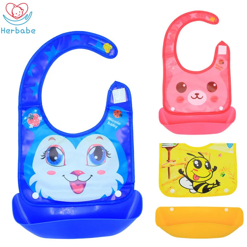 Herbabe Waterproof Baby Silicone Bibs Cartoon Collapsible Kids Burp Cloths Newborn Infant Toddler Feeding Smock Saliva Aprons
Herbabe Waterproof Baby Silicone Bibs Cartoon Collapsible Kids Burp Cloths Newborn Infant Toddler Feeding Smock Saliva Aprons