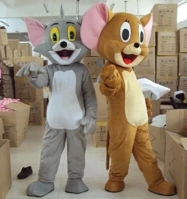 Tom Cat and Jerry Mouse mascot costume Fancy Dress Outfit Adult Cartoon Character costume for Halloween outdoor performance
Tom Cat and Jerry Mouse mascot costume Fancy Dress Outfit Adult Cartoon Character costume for Halloween outdoor performance