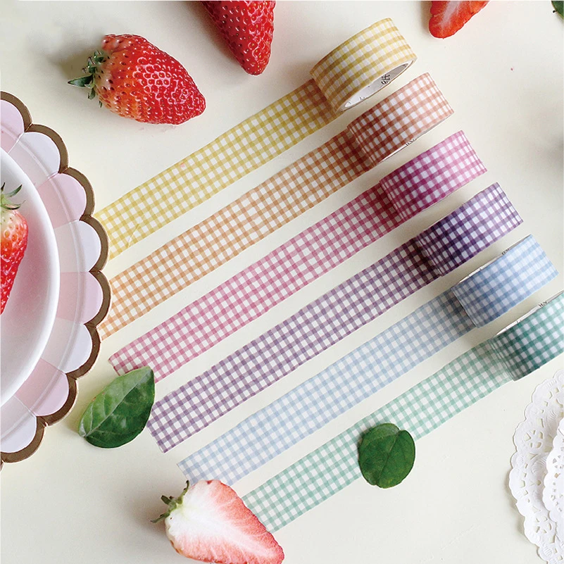 Mohamm Kawaii Glen Plaid Series Color Washi Masking Tape Release Paper Stickers Scrapbooking Stationery Decorative Tape
Mohamm Kawaii Glen Plaid Series Color Washi Masking Tape Release Paper Stickers Scrapbooking Stationery Decorative Tape