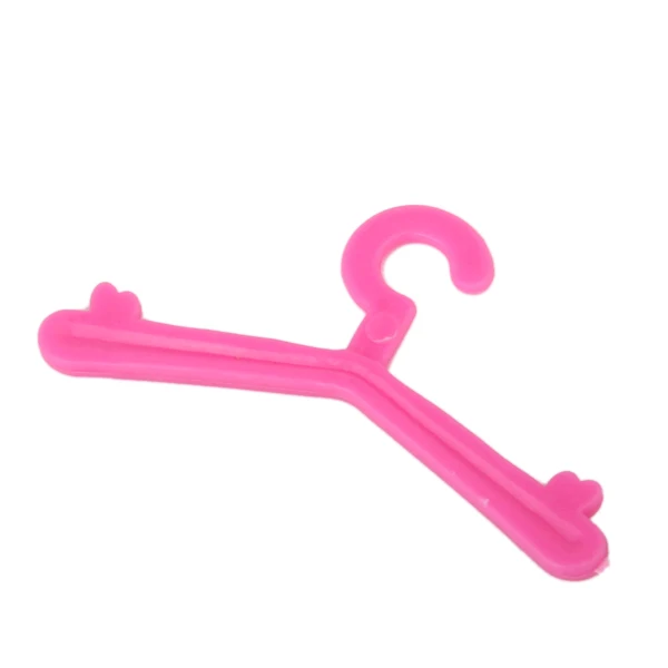 New Arrivals Plastic 1.89Inch 12 Pcs Doll Clothes Hangers Accessories Pink Fit for Barbi Dolls Accessories Collectibles Girl Toy