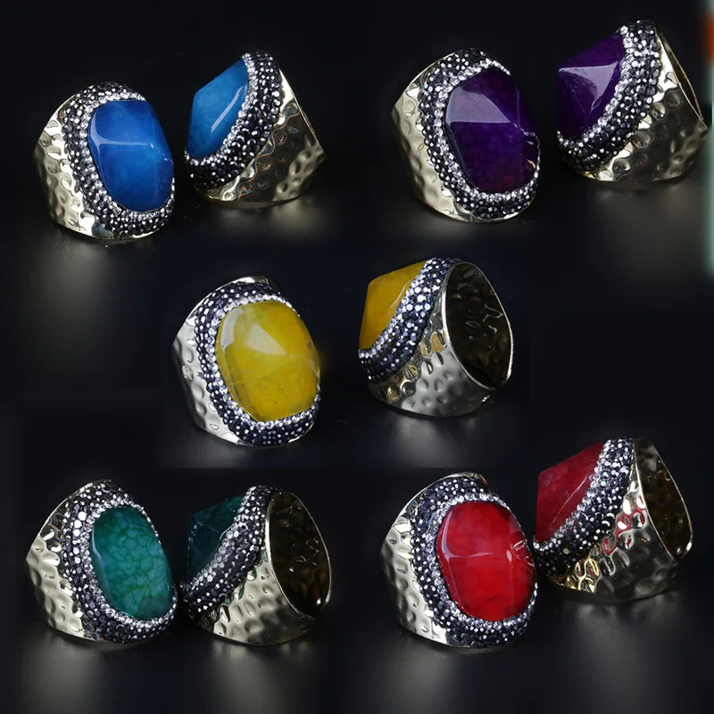 multi-colors angular natural big onyx semi precious stone bead pave rhinestone charm silver gold wide rings cuff for women
multi-colors angular natural big onyx semi precious stone bead pave rhinestone charm silver gold wide rings cuff for women