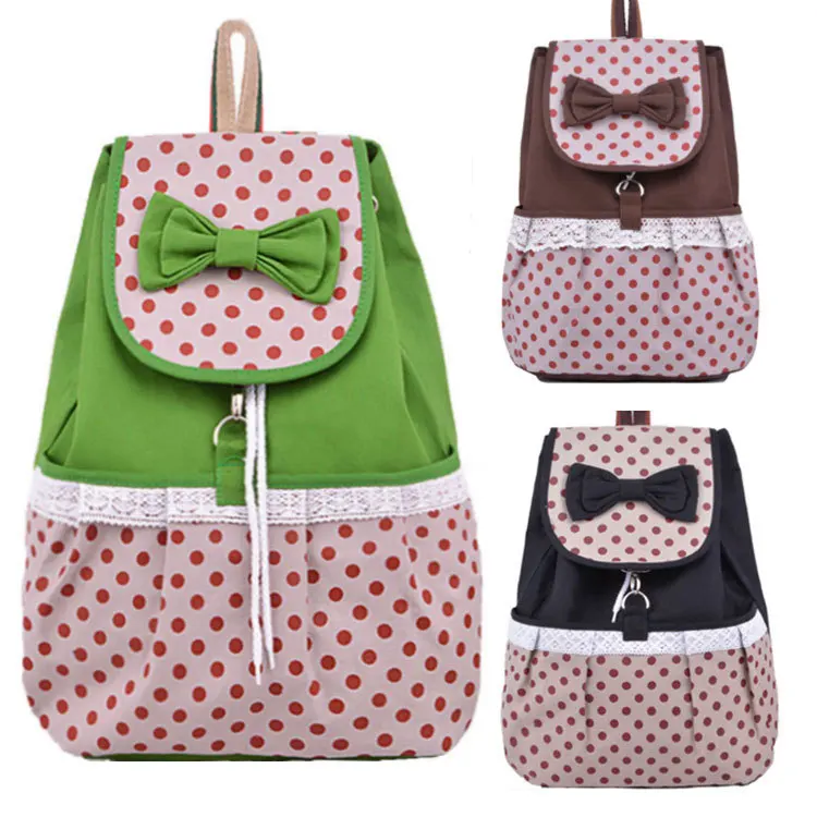 Dot Printing Bow Women School Backpack Girls School Bags Casual Canvas kids Backpack Girls Student School Bags Student Mochila
Dot Printing Bow Women School Backpack Girls School Bags Casual Canvas kids Backpack Girls Student School Bags Student Mochila