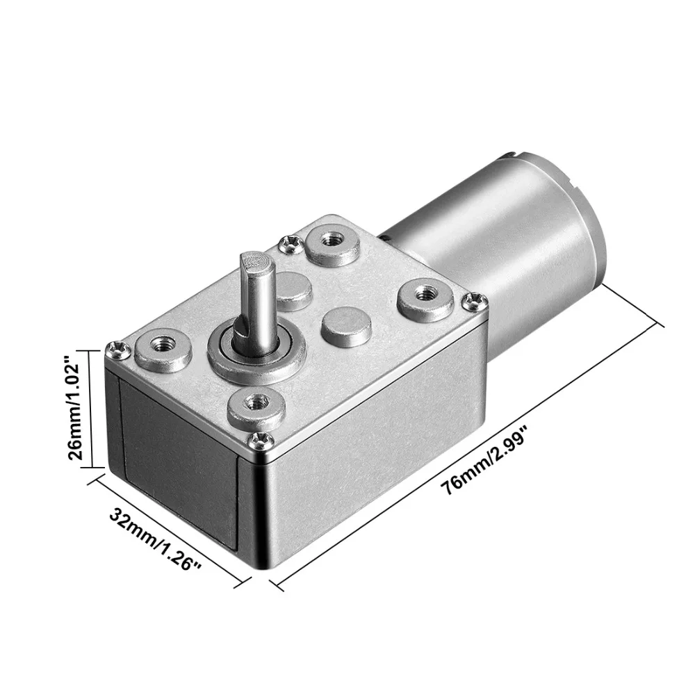 UXCELL DC24V 0.12A 0.3A 1.2RPM 9RPM 130RPM 25RPM Worm Geared Motor 1-24kg.cm High Torque Turbine Worm Geared Motor 4Sizes
UXCELL DC24V 0.12A 0.3A 1.2RPM 9RPM 130RPM 25RPM Worm Geared Motor 1-24kg.cm High Torque Turbine Worm Geared Motor 4Sizes