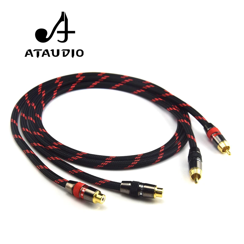 Кабель удлинитель ATAUDIO Hifi RCA штекер 4N OFC 2RCA|hifi rca|to rcaaudio extension cord |