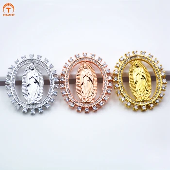 ASA&TESS Mother Mary Jesus Maria CZ Diamonds Pave Charm Pendant gold or silver plated jewelry findings
ASA&TESS Mother Mary Jesus Maria CZ Diamonds Pave Charm Pendant gold or silver plated jewelry findings