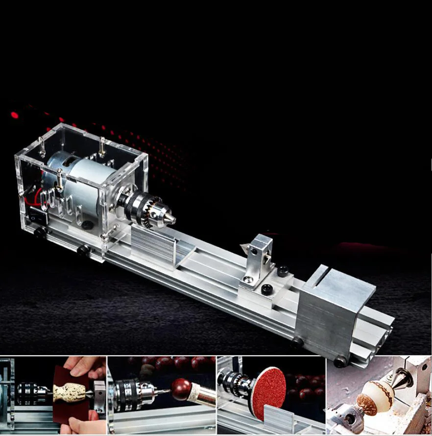100W cnc Mini lathe machine tools Wood Lathe Drill Rotary Tool DIY Woodworking Buddha Pearl Grinding Polishing Beads 12-24VDC
100W cnc Mini lathe machine tools Wood Lathe Drill Rotary Tool DIY Woodworking Buddha Pearl Grinding Polishing Beads 12-24VDC