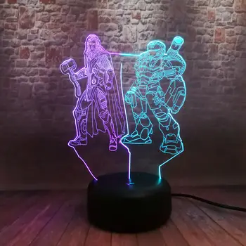 Avengers Endgame Iron Man Figuras 3D Nightlight LED 7 Mixed Colors Change Light Marvel Thor Figure Toys
Avengers Endgame Iron Man Figuras 3D Nightlight LED 7 Mixed Colors Change Light Marvel Thor Figure Toys