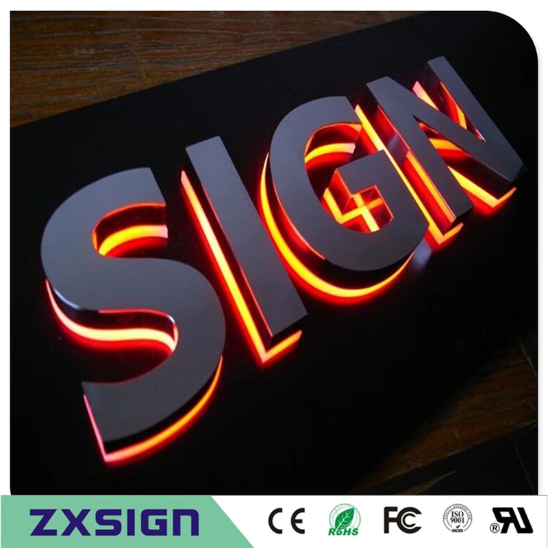 Factory Outlet stainless steel backlit channel letters, LED backlit sign letters outdoor, back lighted lettering signages
Factory Outlet stainless steel backlit channel letters, LED backlit sign letters outdoor, back lighted lettering signages