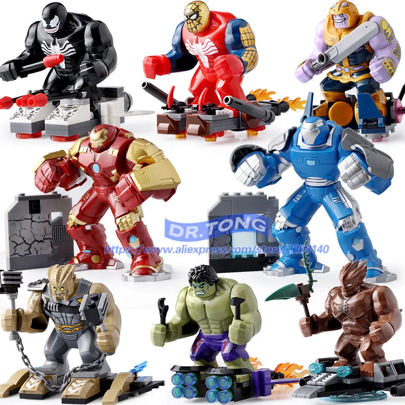 SY1158 Super Heroes Avengers 4 Iron Man Hulk Buster WarMachine Thanos Action Figures Building Blocks Bricks Toys For Child Gifts
SY1158 Super Heroes Avengers 4 Iron Man Hulk Buster WarMachine Thanos Action Figures Building Blocks Bricks Toys For Child Gifts
