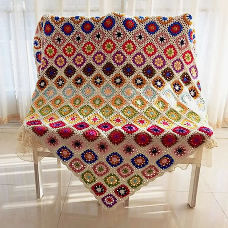 Pastoral Handmade Blankets Summer Floral Crocheted Blanket For Beds Cover Picnic Travel Home Plaids On The Sofa
Pastoral Handmade Blankets Summer Floral Crocheted Blanket For Beds Cover Picnic Travel Home Plaids On The Sofa