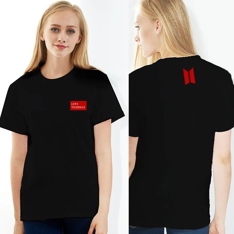 2019 new Album Love Yourself World Tour T shirt Bangtan Boys V Summer Tshirt female Harajuku girl t shirt kpop short sleeve Tees
2019 new Album Love Yourself World Tour T shirt Bangtan Boys V Summer Tshirt female Harajuku girl t shirt kpop short sleeve Tees