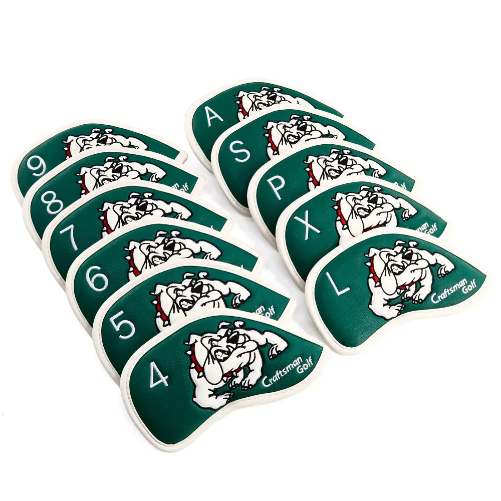 Craftsman Golf Iron Headcover Waterproof PU Leather 11Pcs/set(4~9,P,A,S,L,X) Magic Tape Closure Bulldog Style 4 colors
Craftsman Golf Iron Headcover Waterproof PU Leather 11Pcs/set(4~9,P,A,S,L,X) Magic Tape Closure Bulldog Style 4 colors
