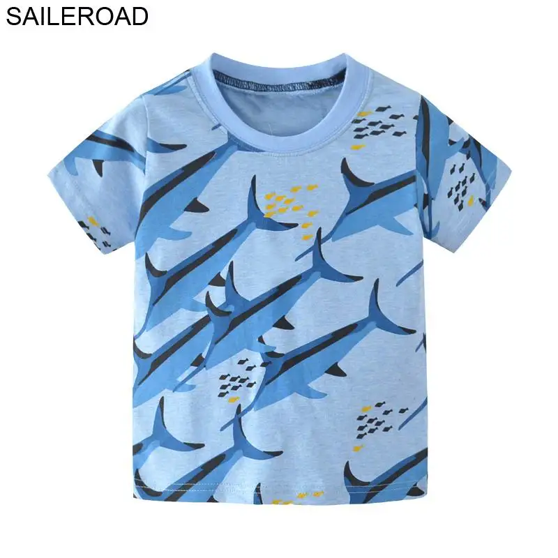 SAILEROAD 2-7Years Cartoon Animal Shark Children Boys Tops Tees T Shirts for Summer Pure Cotton Baby Kids Boy's Clothing
SAILEROAD 2-7Years Cartoon Animal Shark Children Boys Tops Tees T Shirts for Summer Pure Cotton Baby Kids Boy's Clothing
