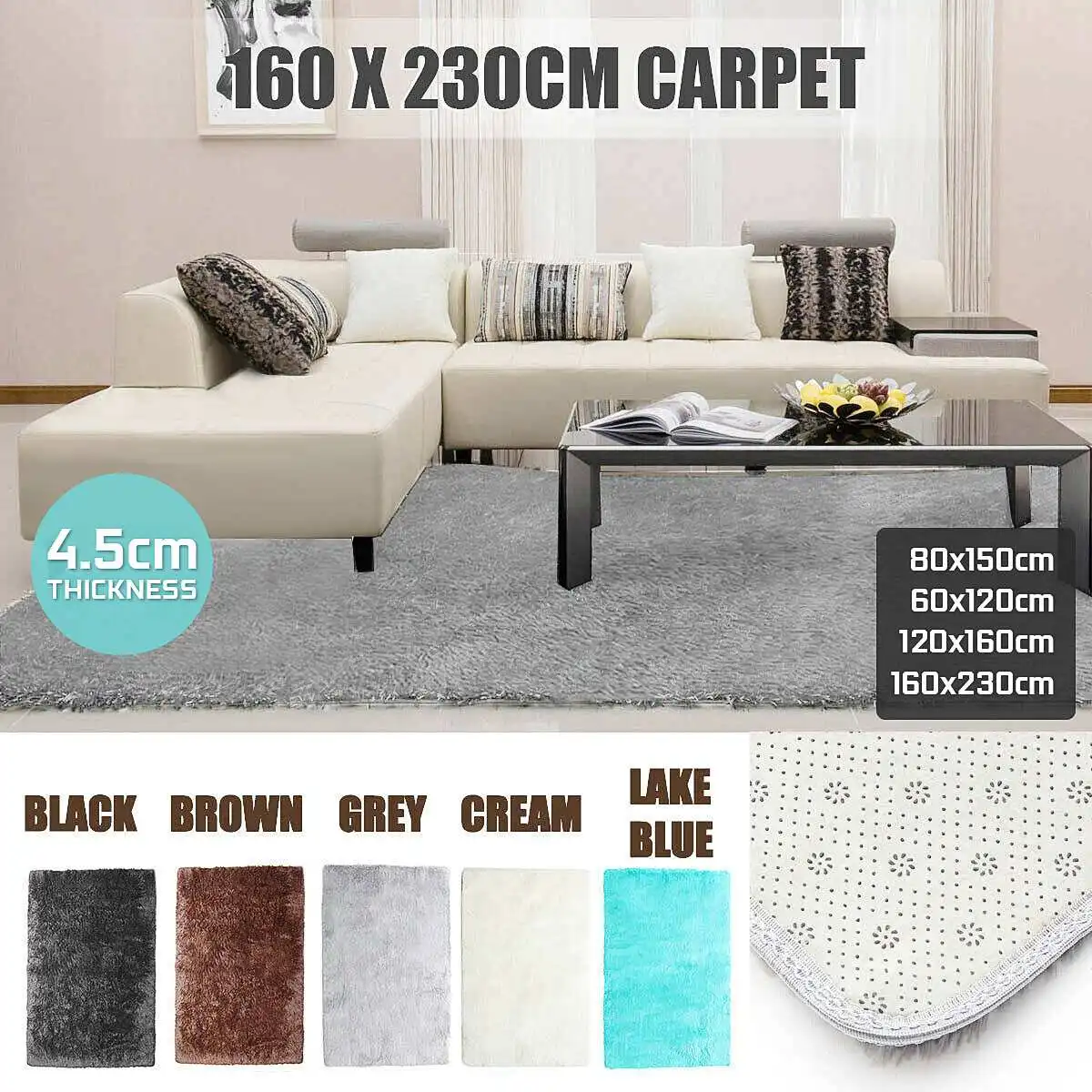 160x230cm Large Soft Shaggy Carpets Anti-slip Fluffy Rugs for Living Room Faux Fur Area Rug Hotel Mats Bedroom Decor Floor Mat
160x230cm Large Soft Shaggy Carpets Anti-slip Fluffy Rugs for Living Room Faux Fur Area Rug Hotel Mats Bedroom Decor Floor Mat