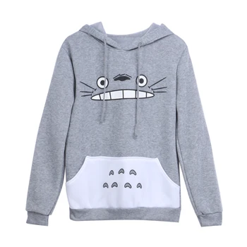 New Fashionable Women Cartoon Totoro Hoodie Ladies Casual Sweatshirt Gray Unisex Pullover Long Sleeve Coat Male Female Hoodies
New Fashionable Women Cartoon Totoro Hoodie Ladies Casual Sweatshirt Gray Unisex Pullover Long Sleeve Coat Male Female Hoodies