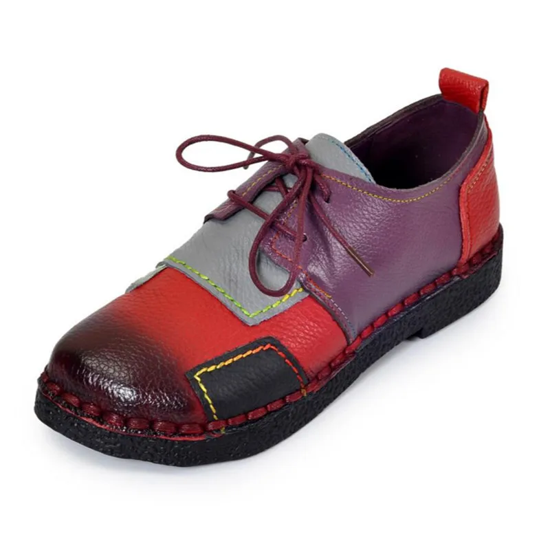 Fashion Women's Handmade Shoes Genuine Leather Flat Lacing Mother Shoes Woman Loafers Soft Comfortable Casual Shoes Women Flats
Fashion Women's Handmade Shoes Genuine Leather Flat Lacing Mother Shoes Woman Loafers Soft Comfortable Casual Shoes Women Flats