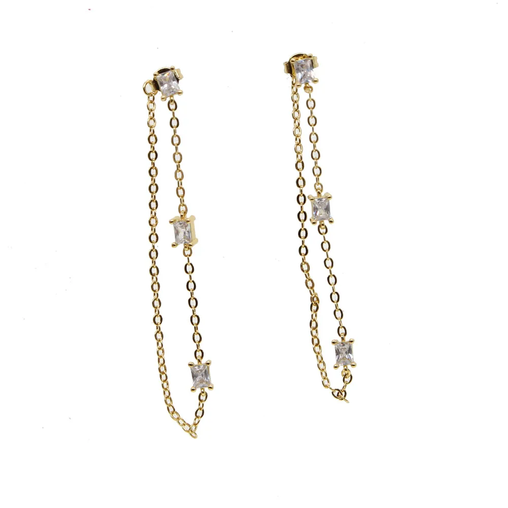Trendy cz Crystal Drop Dangle Earrings Fashion Rhinestones Link Chain dainty delicate thin Long Earrings for Women cute Jewelry
Trendy cz Crystal Drop Dangle Earrings Fashion Rhinestones Link Chain dainty delicate thin Long Earrings for Women cute Jewelry