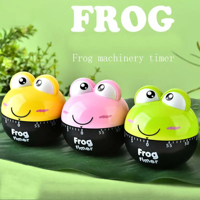 New Creative Kitchen Timer Machinery Cartoon Frog 60 Minute Cooking Countdown Reminder | Дом и сад