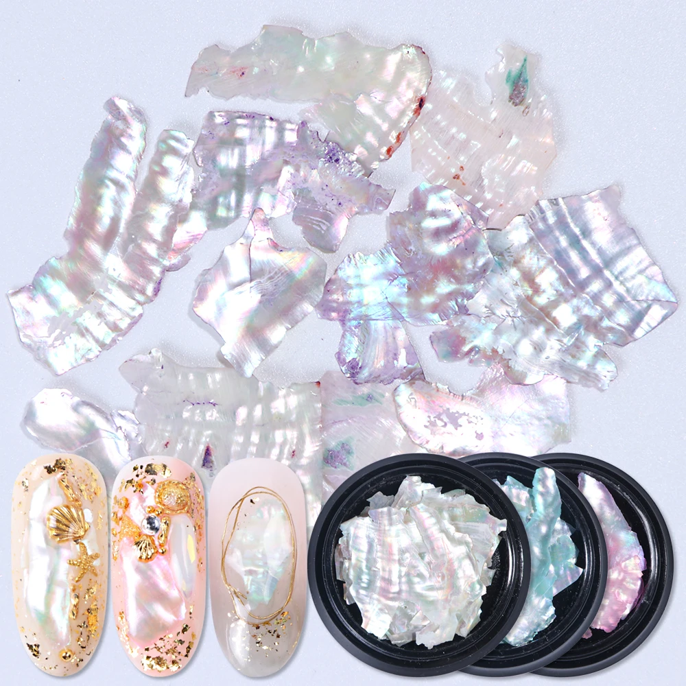 12pcs Natural Abalone Slices Pearl Light Irregular Sea Shell Sequins Particle Thin Flakes Nail Art Stone Accessories BE791-1
12pcs Natural Abalone Slices Pearl Light Irregular Sea Shell Sequins Particle Thin Flakes Nail Art Stone Accessories BE791-1