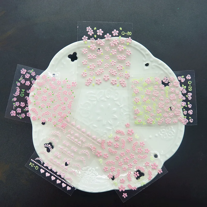 50pcs Flowers Nail Stickers 3D Nail Art Decorations 12 Designs Mix Glitter Manicure Tools For Charms
50pcs Flowers Nail Stickers 3D Nail Art Decorations 12 Designs Mix Glitter Manicure Tools For Charms