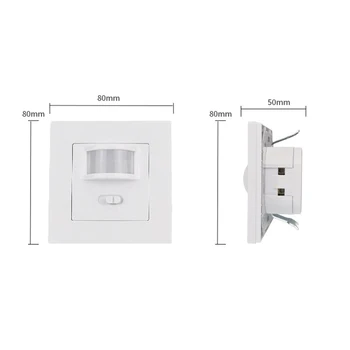 PIR Motion Sensor Switch Security Light Control Infrared Movement Induction Detector with Switcher LB88
PIR Motion Sensor Switch Security Light Control Infrared Movement Induction Detector with Switcher LB88