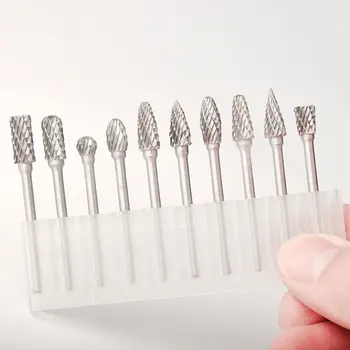 10pc 1/8" Dremel Carbide Burrs Drill Bit Set Rotary Burr Micro Drill Bits for Metal Woodworking Carving Tool Glass Diamond
10pc 1/8" Dremel Carbide Burrs Drill Bit Set Rotary Burr Micro Drill Bits for Metal Woodworking Carving Tool Glass Diamond