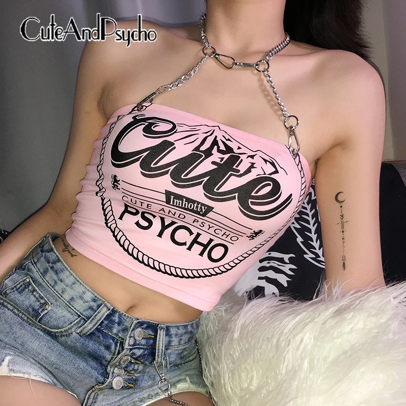 2019 Chin Halter Woman Top Tees Sexy Letter Print Camis Tops Backless Sleeveless Femme Tops Tees Summer Gothic Cuteandpsycho
2019 Chin Halter Woman Top Tees Sexy Letter Print Camis Tops Backless Sleeveless Femme Tops Tees Summer Gothic Cuteandpsycho