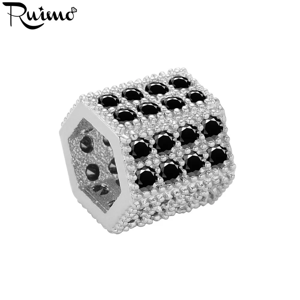 RUIMO Micro Inlays Black Zircon Hexagonal Prism Beads Luxury European Charm Beads For Beaded Bracelet Jewelry Making Accessories
RUIMO Micro Inlays Black Zircon Hexagonal Prism Beads Luxury European Charm Beads For Beaded Bracelet Jewelry Making Accessories