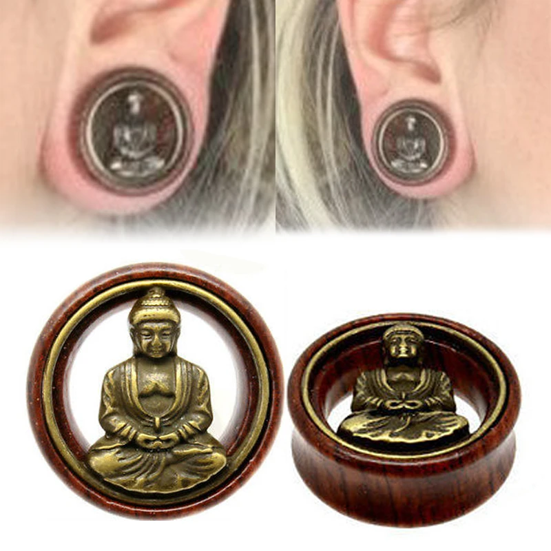 1 Pair Wooden Buddha Ear Plugs Tunnels Gauges Ear Expander Ear Piercing Body Piercing Jewelry For Women Men 8-20mm
1 Pair Wooden Buddha Ear Plugs Tunnels Gauges Ear Expander Ear Piercing Body Piercing Jewelry For Women Men 8-20mm