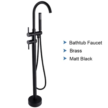 Luxurious Matt Black Round Spout Bath Mixer Tap Floor Mounted Bathtub Filler Shower / Floor Standing Faucets
Luxurious Matt Black Round Spout Bath Mixer Tap Floor Mounted Bathtub Filler Shower / Floor Standing Faucets