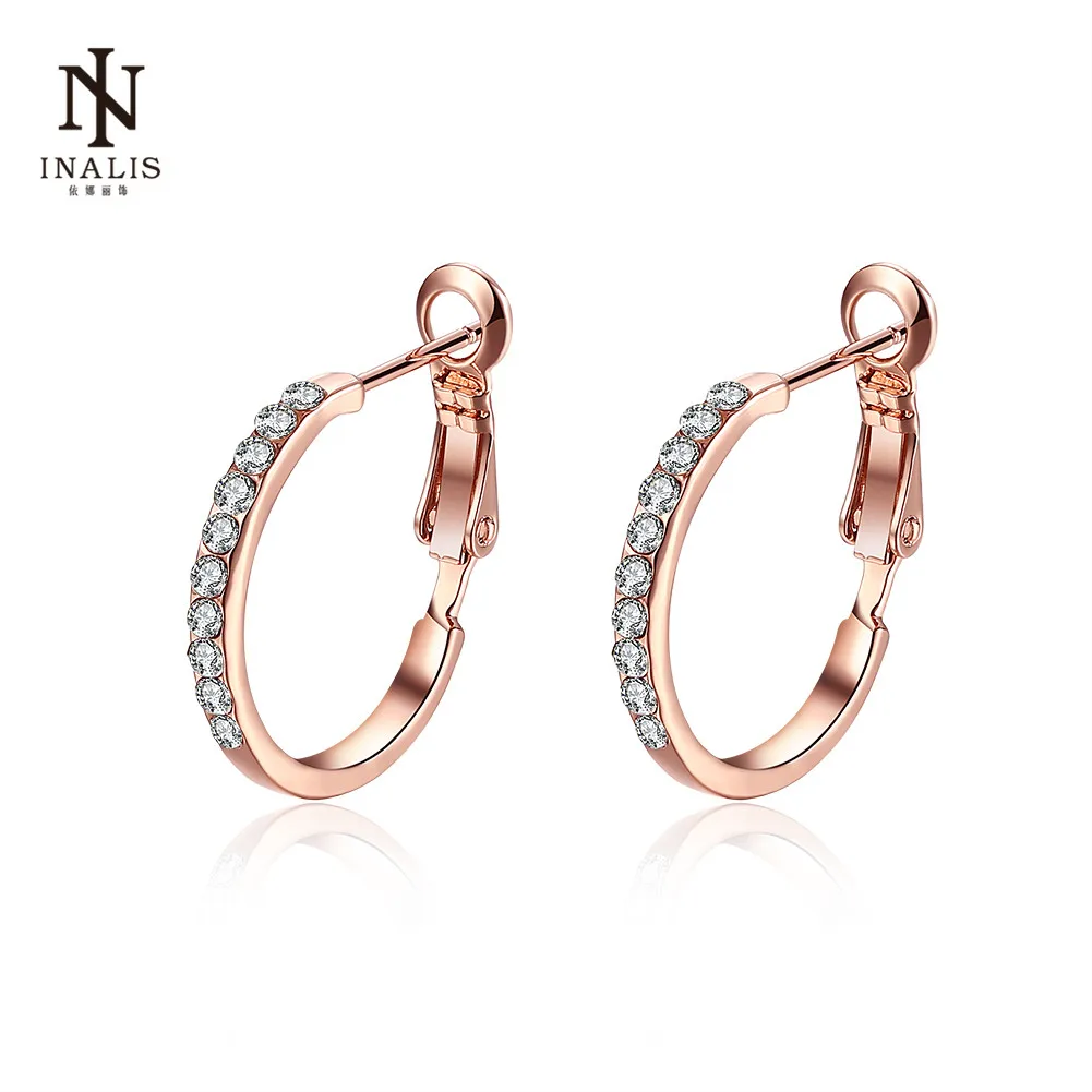 INALIS Fashion New Stud Earrings Rose Gold Color/White Golod Color Zircon Earrings For Women Girl Jewelry
INALIS Fashion New Stud Earrings Rose Gold Color/White Golod Color Zircon Earrings For Women Girl Jewelry