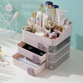 JULY'S SONG Plastic Makeup Organizer Cosmetic Drawer Makeup Storage Box Brush Container Nail Holder Desktop Sundry Storage Case
JULY'S SONG Plastic Makeup Organizer Cosmetic Drawer Makeup Storage Box Brush Container Nail Holder Desktop Sundry Storage Case